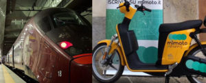 MiMoto e Italo, partnership, scooter condivisi